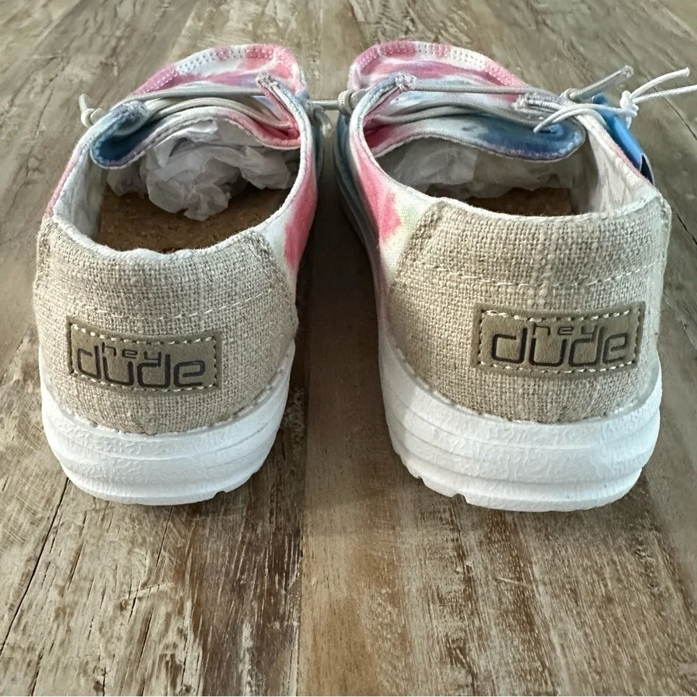 Hey Dude Kids Shoes Wendy Youth Tie Dye Shoes SZ K12 Pastel Casual NWT